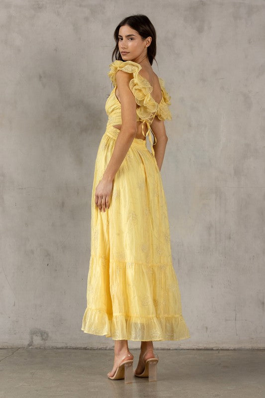 Nora Embroidered Maxi Dress