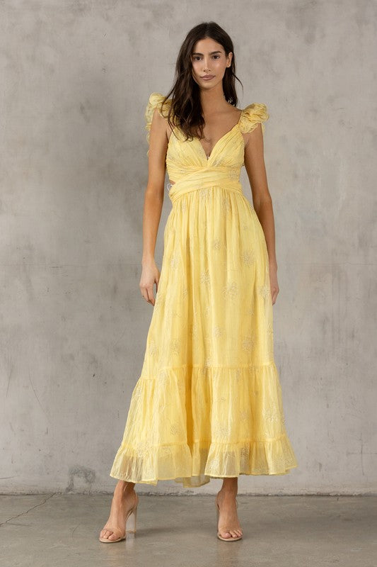 Nora Embroidered Maxi Dress