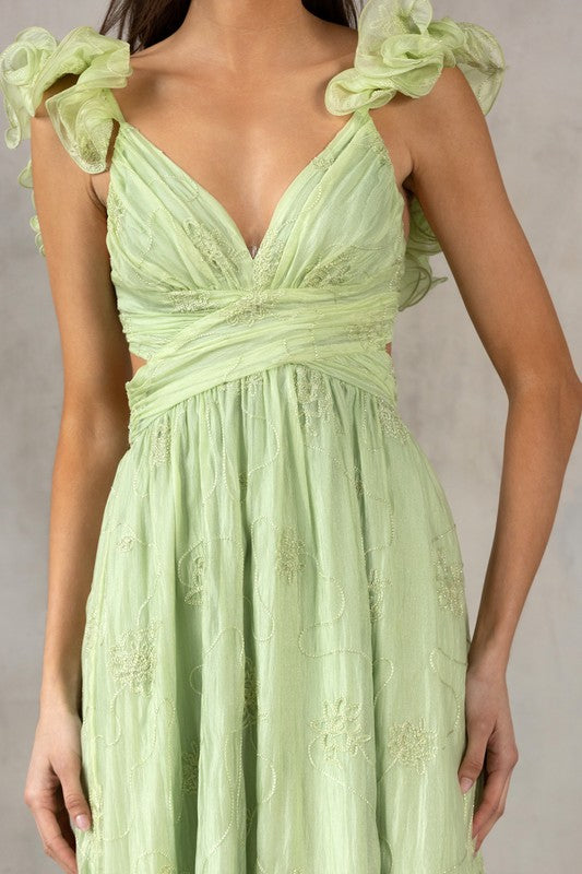 Nora Embroidered Maxi Dress