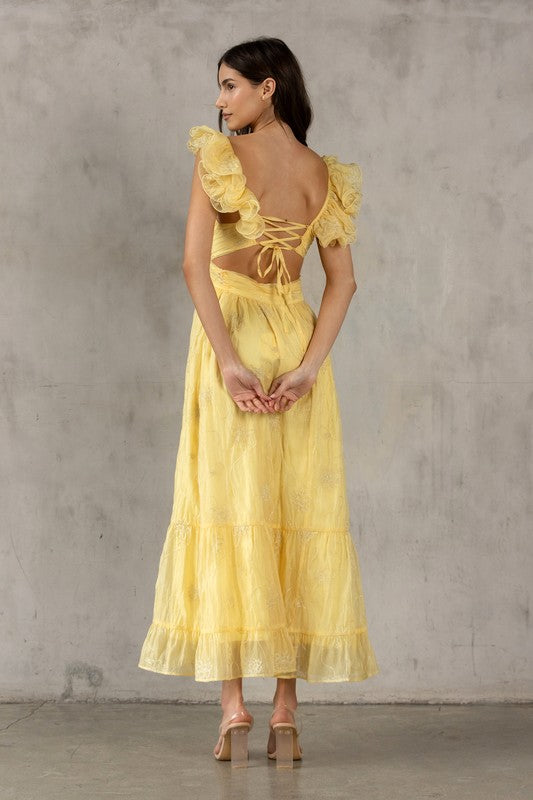 Nora Embroidered Maxi Dress