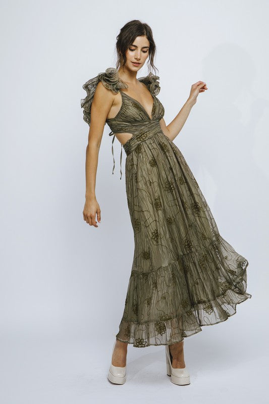 Nora Embroidered Maxi Dress