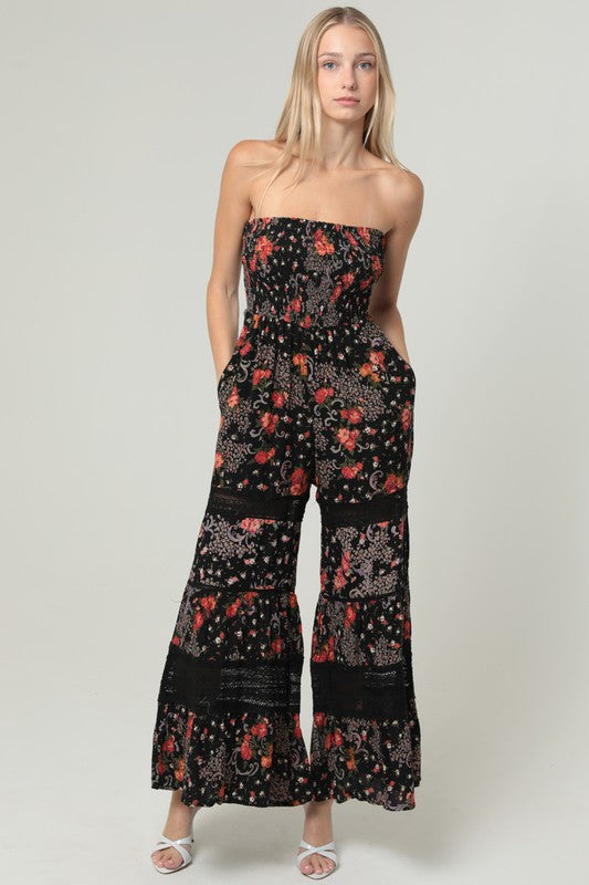 Selena Floral Lace Jumpsuit