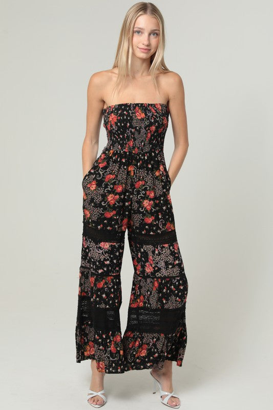 Selena Floral Lace Jumpsuit