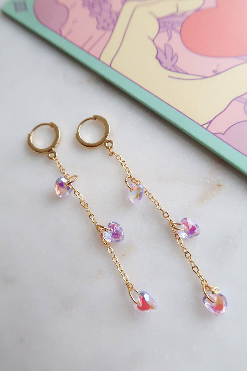 Bittersweet - Chain of Hearts Earrings