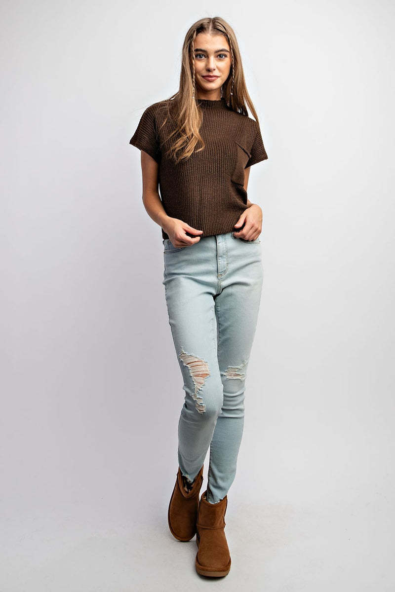 The Aleena Drop Shoulder Sweater Top