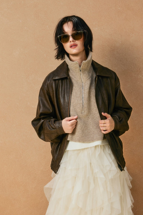 Beatrice Faux Leather Jacket
