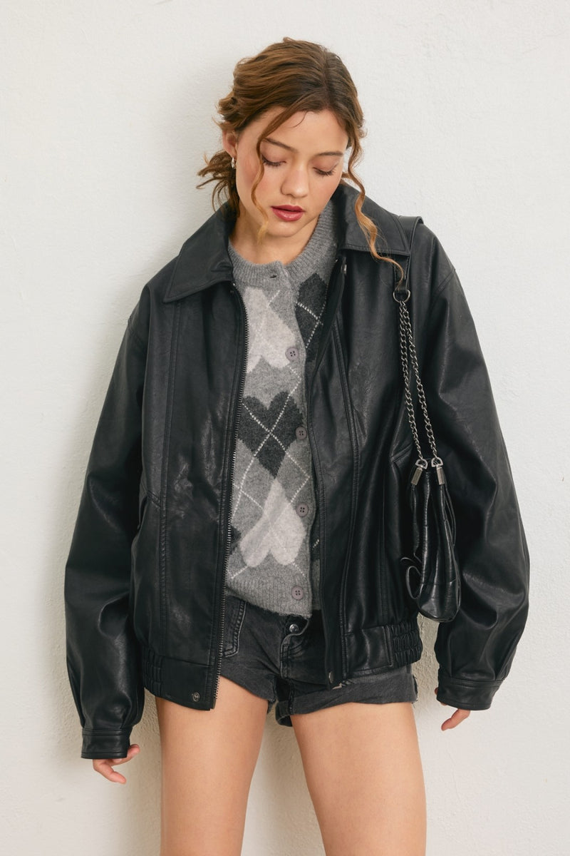 Beatrice Faux Leather Jacket
