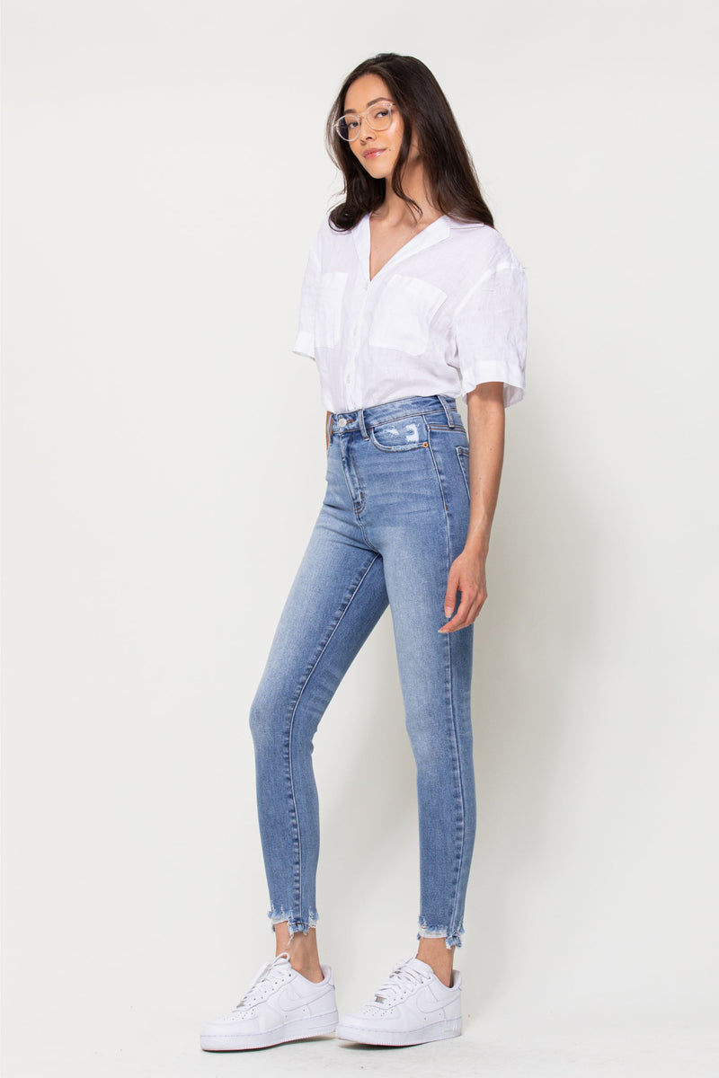 The Kyla High Rise Ankle Skinny Jeans