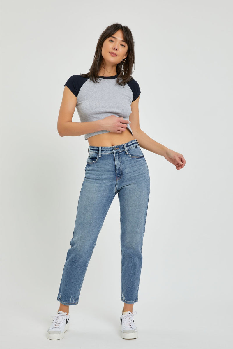 The Evelyn High Rise Mom Jeans