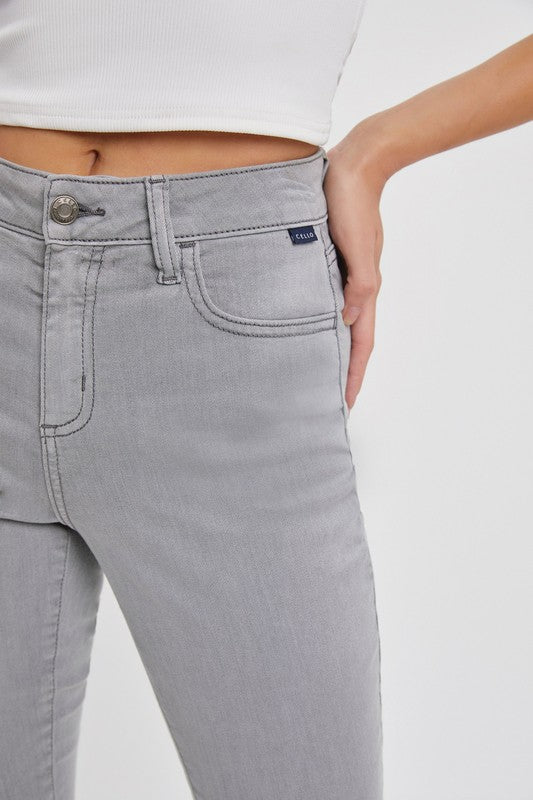 The Nikki Mid Rise Cropped Skinny Jeans
