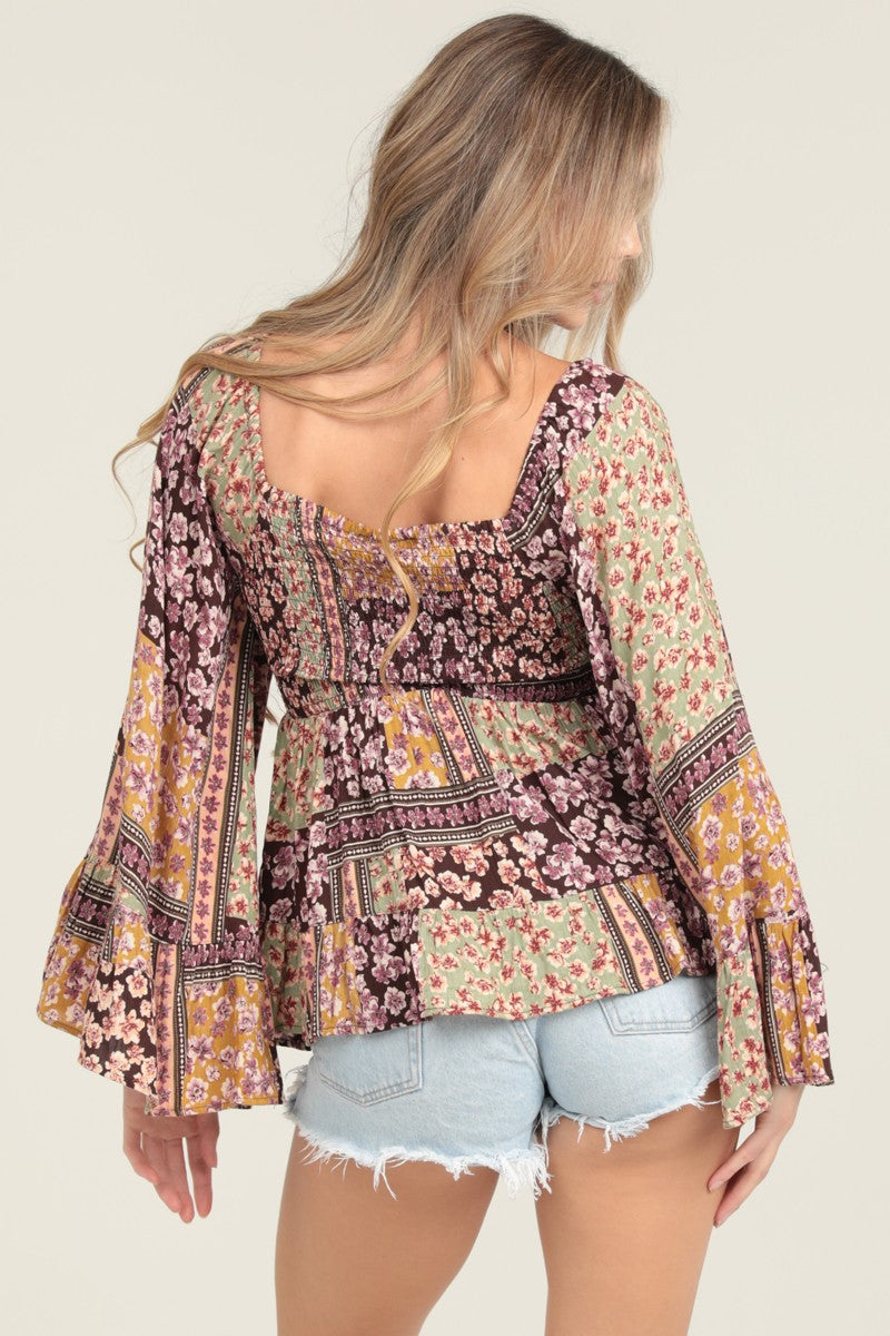 Janine Lace Trim Blouse
