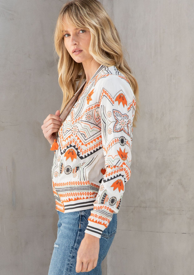 Lizzie Embroidered Bomber