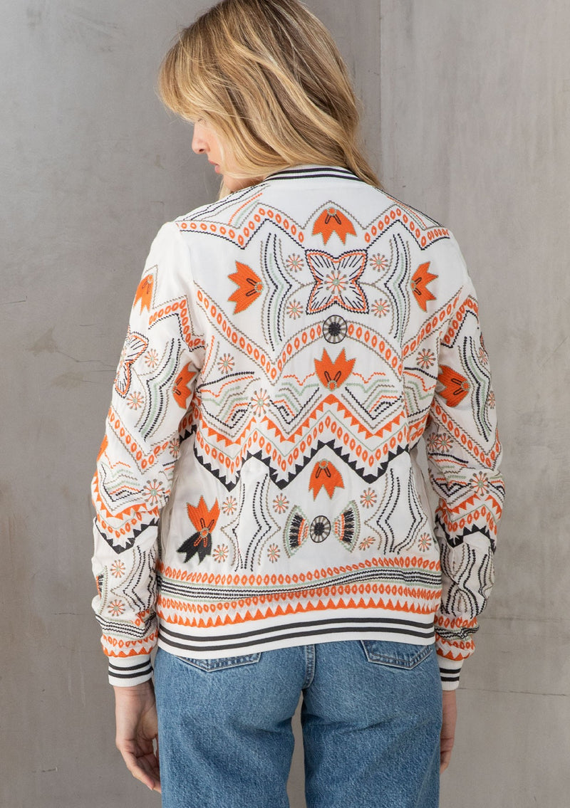 Lizzie Embroidered Bomber