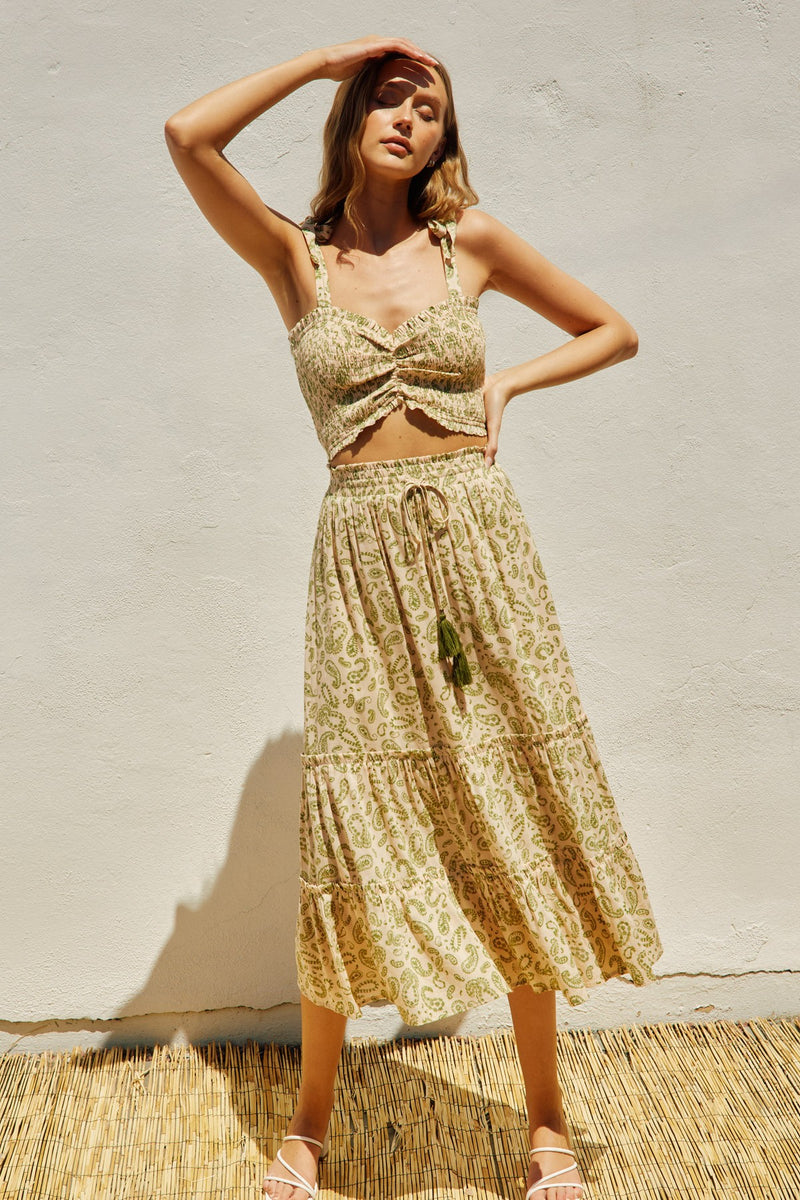 Paige Tiered Maxi Skirt