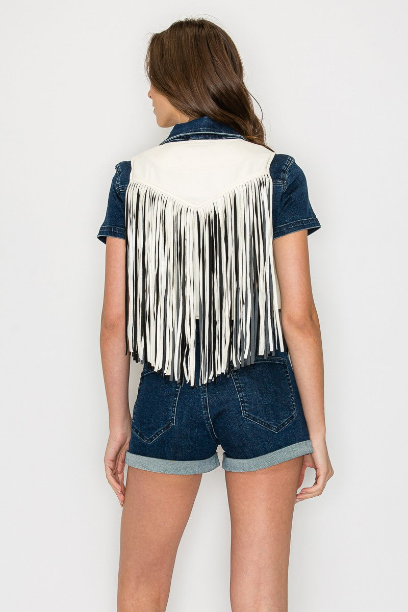 Kelsi Fringe Suede Vest