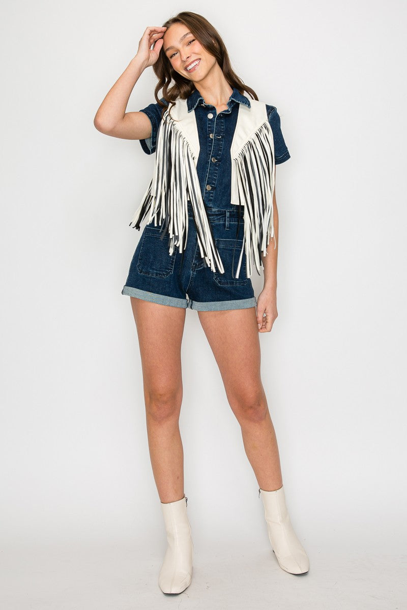 Kelsi Fringe Suede Vest