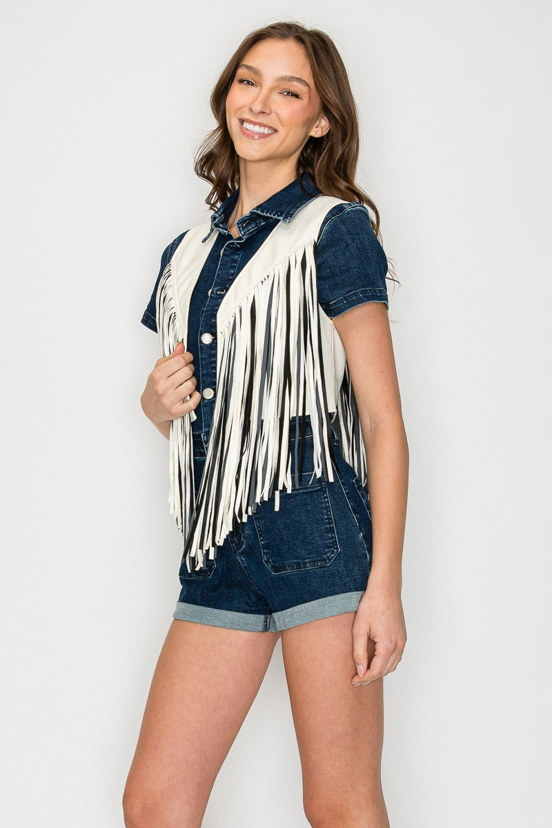 Kelsi Fringe Suede Vest