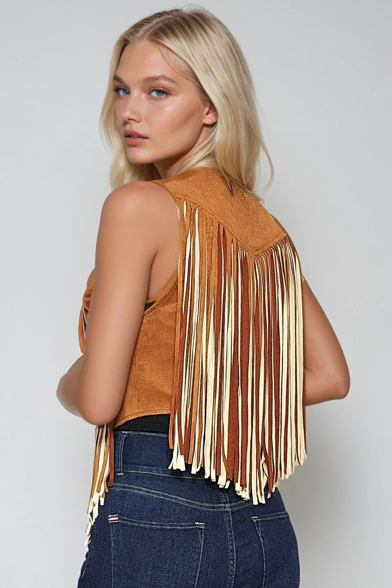 Kelsi Fringe Suede Vest
